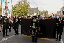 مراسم تشییع پیکر مطهر روحانی شهید مدافع امنیت در شیراز