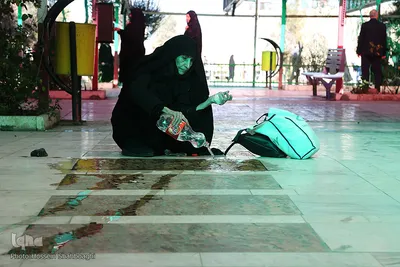 مراسم گلباران و عطرافشانی مزار مطهر شهدا در قم