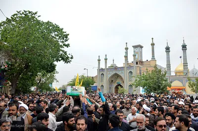 تشییع پیکر شهید مدافع حرم "مهدی لطفی نیاسر"در قم