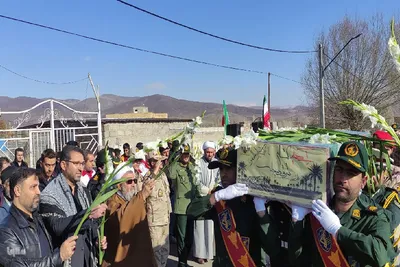 مراسم وداع پیکر شهید گمنام در چالدران