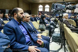 حسین فریدون در مراسم یادبود حجت الاسلام احمد احمدی