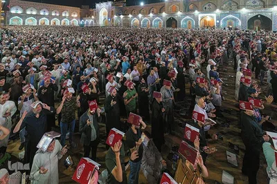 مراسم احیای شب بیست و سوم ماه مبارک رمضان با قرائت دعای جوشن کبیر در آستان مقدس کاظمیه (ع)