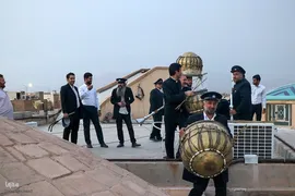نقاره زنی در امامزاده جعفر(ع) یزد‎
