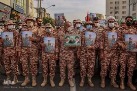 مراسم تشییع پیکر مطهر روحانی شهید مدافع امنیت در شیراز