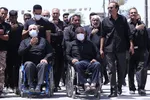 آئین وداع با پیکر شهید عبدالله اسکندری در شهرستان خرامه