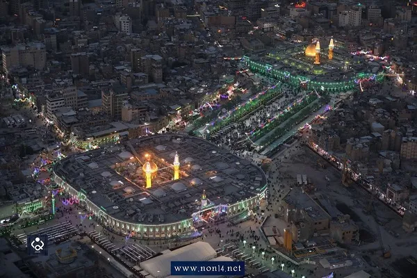 د امام مهدی(ع)د نیکمرغه میلاد به شپه د بین الحرمیّن نوراني منظره (انځورونه)
