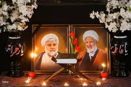 مراسم تشییع پیکر علی رازینی و محمد مقیسه