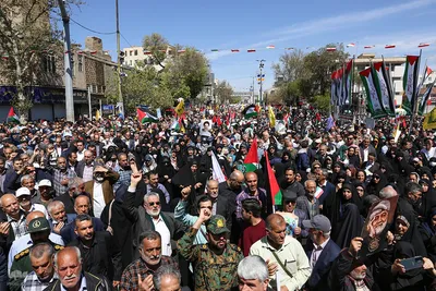 راهپیمایی روز جهانی قدس و تشییع شهیدالقدس «علی آقابابایی» در قزوین