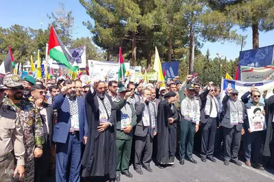 خروش مردم خراسان جنوبی در راهپیمایی روز قدس