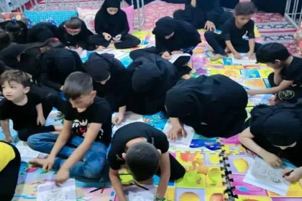 اجرای برنامه فرهنگی تربیتی برای کودکان در مراسم اربعین