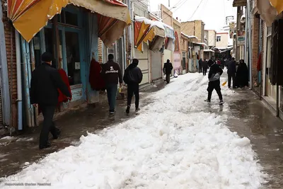 برف زمستانی در اهر