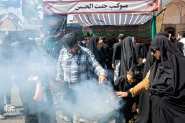 آیین پیاده‌روی جاماندگان اربعین حسینی در قزوین