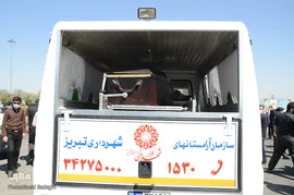 مراسم تشییع پیکر فخرالذاکرین حاج فیروز زیرک کار در تبریز