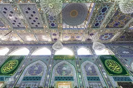 آذین بندی حرم مطهر حسینی در اعیاد رجبیه