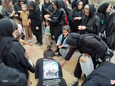 مراسم سنتی نیت کردن و توسل بر امام حسین(ع) با گندم شماری و نذر گندم در اهر