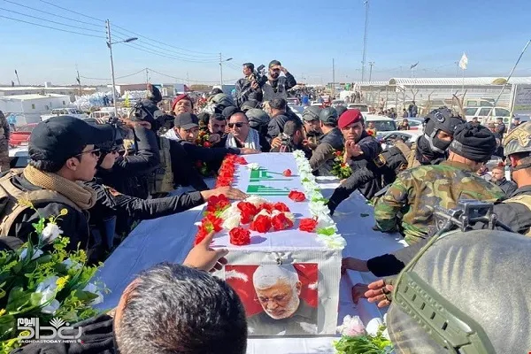 الحشد الشعبي: جثمان المھندس سینقل إلى النجف مباشرة بعد تشییعه في البصرة
 