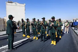 تشییع پیکر شهید مدافع حرم سجاد زبرجدی در محله خانی ابادنو