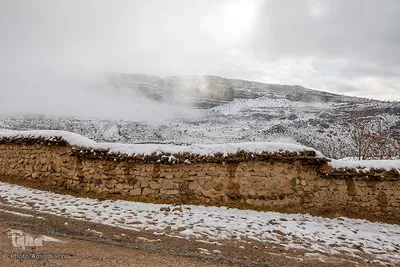 بارش برف در روستای «کندازی‎‎» - استان فارس