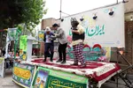 حضور خادمین و پرچم حرم مطهر امام رضا(ع) در اهر