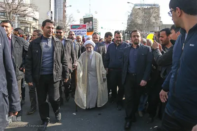 آیت الله احمد جنتی در راهپیمایی یوم الله ۲۲ بهمن