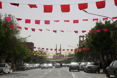 آذین بندی سنتی نیمه شعبان در مسجد موسی ابن جعفر(ع) یزد‎