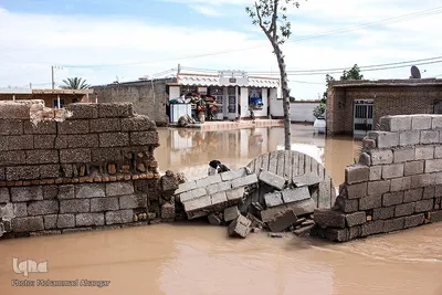  در پی وقوع سیلاب در استان خوزستان، روستاهای بخش بامدژ دچار سیل شدند. 