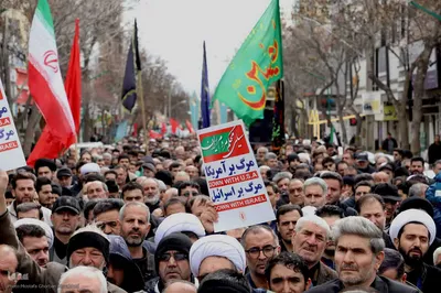 مراسم تجمع مردم اهر در سوگ رهبر شهید انقلاب