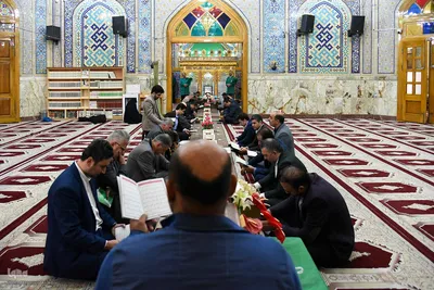 غبارروبی حرم امامزاده طاهر(ع)‎