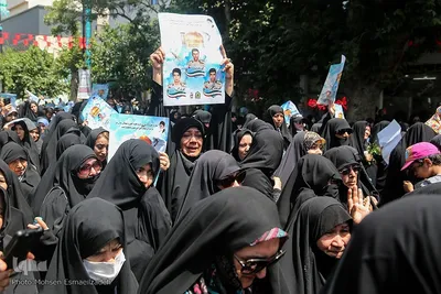 تشییع پیکر شهدای مرزبان در مشهد