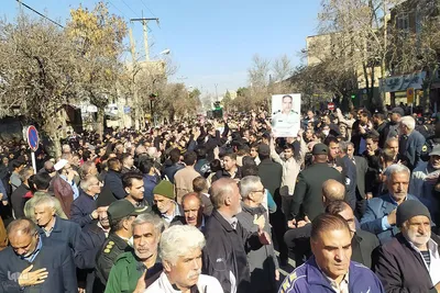 تشییع باشکوه شهید مدافع امنیت در ملایر‎