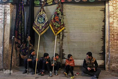 عزاداری عصر روز اربعین در بازار سرپوشیده تبریز