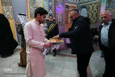 حرم فاطمه معصومه(س) در شب میلاد امام علی(ع)