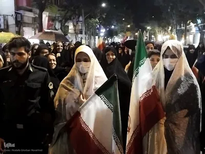 تجمع شبانه حمایت از مدافعان وطن و جشن مهر ماندگار ویژه ازدواج زوجین جانفدا در اهر