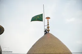 اهتزاز پرچم گنبد منور حضرت عبدالعظیم (ع)