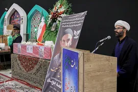 استقبال از پیکر شهید مدافع امنیت در حرم مطهر شاهچراغ(ع)