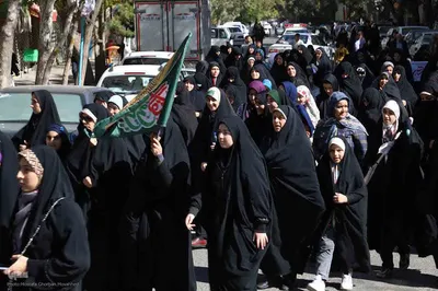 راهپیمایی بشارت نصر در شهرستان اهر