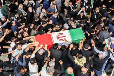 تشییع دریابان پاسدار شهید علیرضا تنگسیری در آبادان