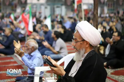 مراسم بزرگداشت چهلمین روز خاکسپاری مقام معظم رهبری در اهواز عکاس محمد محمدعلی پور