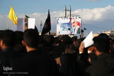 مراسم تشییع پیکر پاک شهید سپهبد قاسم سلیمانی در جوار کریمه اهل بیت(ع)