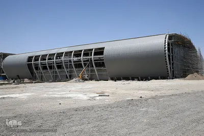 بازدید حجت‌الاسلام  قاضی عسکر، نماینده ولی فقیه در امور حج و زیارت از سالن در دست احداث ویژه حجاج فرودگاه امام خمینی(ره)