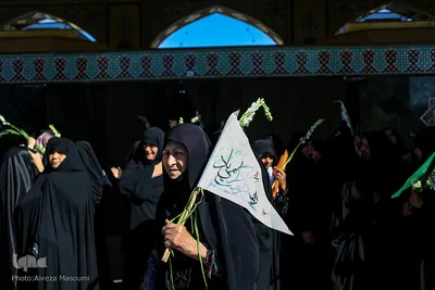 گلباران مردمی حرم مطهر رضوی به مناسبت میلاد حضرت فاطمه معصومه(س)
