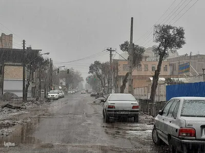 بارش برف زمستانی در اهر