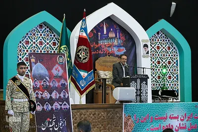 سوگواری نیروهای مسلح فارس در رثای شهدای حرم مطهر شاهچراغ