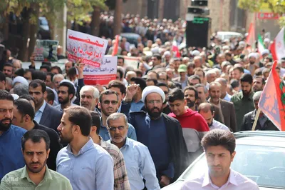 راهپیمایی ضد صهیونیستی در حمایت از مردم مظلوم فلسطین در ملایر