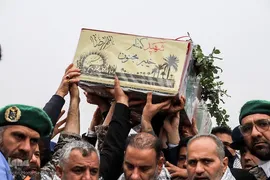 تشییع شهید گمنام در شرکت ملی حفاری