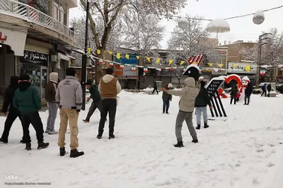 برف زمستانی در اهر