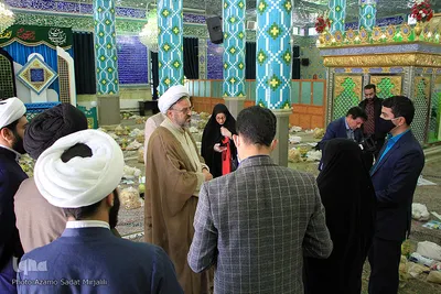 بازدید اصحاب رسانه از امامزاده سید نصرالله (ع) یزد‎