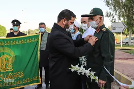 ادای احترام خدام رضوی به مقام والای شهدای گمنام اهواز
