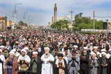 عکس | نماز جمعه اهواز در جوار پیکر ۴ شهید حملات آمریکایی صهیونی