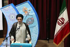 سخنرانی حجت‌الاسلام بهرامی، معاون تبلیغات و روابط عمومی سازمان عقیدتی ـ سیاسی وزارت دفاع در مراسم اختتامیه سی و چهارمین دوره مسابقات قرآن کریم کارکنان وزارت دفاع و پشتیبانی نیروهای مسلح